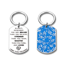 Load image into Gallery viewer, Inspirational Keychain For Daughter Son From Mom Dad You're Braver Than You Believe Graduation Christmas Anniversary Sweet Birthday Gifts For Teen Girls Women Men Family Best Friend Key Chain