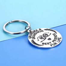 Load image into Gallery viewer, To My Grandson Keychain Gifts From Grandma Nana Grandparents Grandson Inspirational High School College Graduation Gifts From Grandmother For Teen Boys Christmas Birthday First Day Of School Gifts