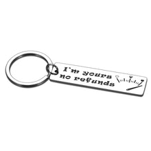 Load image into Gallery viewer, Funny Anniversary Keychain Gifts for Boyfriend Girlfriend Fiancé Fiancée Valentines Day Birthday Christmas Couple Lover Gift for Women Men to My Wife Husband On Wedding Day I Love You Jewelry Keyring