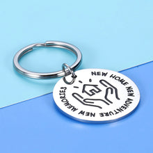 Load image into Gallery viewer, New Home Keychain Gift for Women Men Friends Couples Family Housewarming Gift for New Homeowner First Home Moving In Together Gift for Best Friend Boyfriend Closing Gifts for Home Buyers From Realtor