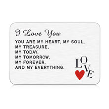 Load image into Gallery viewer, Wallet Insert Card Love Note For Men Husband Boyfriend Valentine Wedding Anniversary Birthday To My Man Gift For Him From Wife Girlfriend Sweet Gift To Fiance Groom Marriage Gifts For Couple Special