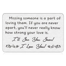 Load image into Gallery viewer, Christmas Birthday Cards for Husband Boyfriend Gifs From Girlfriend Valentine's Day Wallet Insert Card for Women Men Long Distance Relationship Gif for Him Best Friend Anniversary Gif for Wife