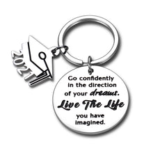 Load image into Gallery viewer, Graduation Inspirational Keepsake for Him Her 2021 Commencement Keychain for Teen Boys Girls Daughter Son Graduation Themed Memento from Mom Dad Congratulations On Graduating Souvenir for Graduates