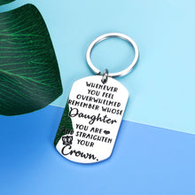 Load image into Gallery viewer, Daughter Keychain Gift From Mom Dad Christmas Wedding Birthday Gift for Teens Teenage Girls Adult Step Daughter Her Inspirational To My Love Daughter Gift From Mom Dad To Daughter Sweet 16 18 21