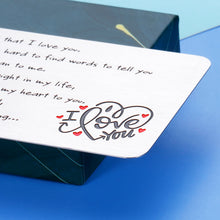 Load image into Gallery viewer, Mens Wallet Insert Card Engraved Anniversary Gif For Husband Boyfriend From Wife Girlfriend Valentines Day Gifts For Him Her Never Forget That I Love You Birthday Wedding Christmas Deployment Gifts