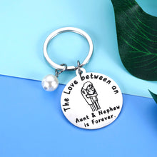Load image into Gallery viewer, Christmas Gifts For Aunt From Nephew The Love Between An Aunt And Nephew Is Forever Keychain Best Aunt Gifts From Nephew Birthday Gifts From Auntie I Love My Aunt Gifts