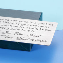 Load image into Gallery viewer, Christmas Birthday Cards for Husband Boyfriend Gifs From Girlfriend Valentine's Day Wallet Insert Card for Women Men Long Distance Relationship Gif for Him Best Friend Anniversary Gif for Wife