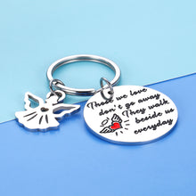 Load image into Gallery viewer, Memorial Gifts Keychain for Loss of Loved One Those We Love Don't Go Away They Walk Beside Us Everyday Remembrance Gifts for Father Mother Grandpa Grandma Keepsake Jewelry