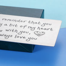 Load image into Gallery viewer, Wedding Anniversary Gif for Husband Boyfriend Engraved Wallet Insert Love Cards for Him From Wife Girlfriend Men Gif for Birthday Valentines Day Gif for Lovers Christmas Gif for Bff Son Daughter