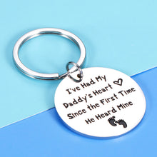 Load image into Gallery viewer, Christmas Keychain Gifts For Dad From Daughter Son Baby Boy Fathers Day Gif For Men First Time New Dad Daddy Stepdad Father In Law Birthday Wedding Appreciation Gift For New Papa Stepfather Best Dad