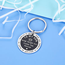 Load image into Gallery viewer, To My Son Inspirational Gifts I Love You Keychain From Step Mother Mom Dad Sweet 16th 18th 21st Birthday Graduation Christmas Back To School Gift For Boys Kids Teen Adult Men Foster Son Him Keyring