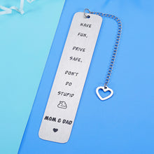 Load image into Gallery viewer, Christmas Ideas for Teens Boys Girls Funny Birthday Gifts Bookmark for Son Daughter from Dad Mom Stocking Stuffers Valentines Gift for Teenagers 16th 18th Birthday Gift for Him Her Your Mom Loves You