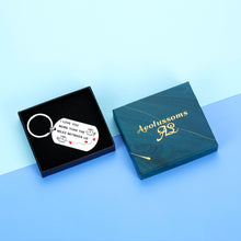 Load image into Gallery viewer, Aeolussoms I Love You More Than The Miles Between Us Long Distance Relationship Keychain Going Away Gift Travel Birthday Christmas Gift, Silver, Small