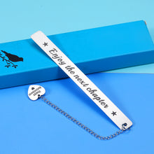 Load image into Gallery viewer, Happy Retirement Gifts Bookmark for Women Men Book Lover Thank You Gifts for Coworker Boss Leader Friends Retired Teacher Nurse Christmas Present Going Away Leaving Gift Enjoy The Next Chapter