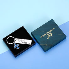Load image into Gallery viewer, Fly Safe I Love You Keychain Airplane Charm Present for Pilot Airline Staff Flight Attendant Husband Wife Boyfriend Girlfriend Family Present for Traveling Birthday Anniversary Women Men Him Her
