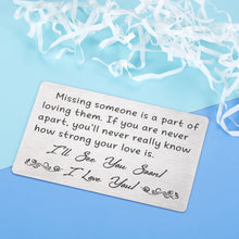 Load image into Gallery viewer, Christmas Birthday Cards for Husband Boyfriend Gifs From Girlfriend Valentine's Day Wallet Insert Card for Women Men Long Distance Relationship Gif for Him Best Friend Anniversary Gif for Wife