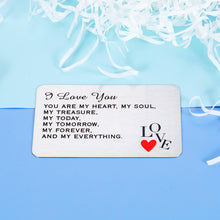 Load image into Gallery viewer, Wallet Insert Card Love Note For Men Husband Boyfriend Valentine Wedding Anniversary Birthday To My Man Gift For Him From Wife Girlfriend Sweet Gift To Fiance Groom Marriage Gifts For Couple Special