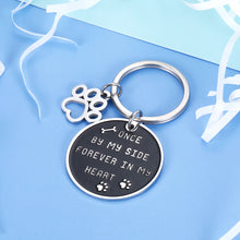 Load image into Gallery viewer, Pet Memorial Gift Keychain for Dogs Cats Remembrance Christmas Gif for Women Men Pet Lover Family Friends Once by My Side Forever in My Heart Keyring Pet Sympathy Gif for Boss Mom Wife Sister Kids
