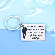 Load image into Gallery viewer, Valentines Gif To Dad From Daughter I Love You Daddy Keychain Fathers Day Birthday Anniversary Gif For Papa Stepfather Of The Bride Gif From Bride To My Pappy On My Wedding Day Thank You Gif