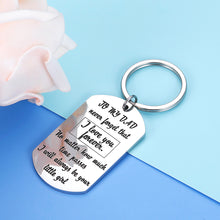 Load image into Gallery viewer, Dad Keychain Xmas Gift From Your Little Girl Daughter to Dad Father’s Day Birthday Inspirational Keychain Gift For Step Daddy Father of the Bride Wedding Valentine’s Day Gifts Keyring Him Men