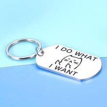 Load image into Gallery viewer, Funny Cat I Do What I Want Keychain Gift For Women Men Adults Cat Lover Cat Mom Cat Owner Cat Loving Gifts For Teens Girls Boys Kids Best Friends Birthday Christmas Graduation Gift For Him Her