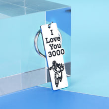 Load image into Gallery viewer, I Love You 3000 Keychain Gifts for Dad Mom Wife Husband Iron Man Marvel Avenger Fans Gifts for Son Daughter Boyfriend Girlfriend Birthday Christmas Superhero Role Model Gifts for Women Men Him Her