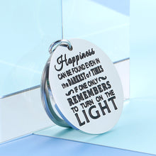 Load image into Gallery viewer, Harry Potter Lover Fans Keychain Inspirational Quote Gifts For Him Her Teen Friends BFF Happiness Can be Found Christmas Son Daughter Birthday High School College Graduation Jewelry Gifts Men Women