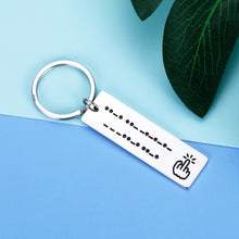 Load image into Gallery viewer, Funny Morse Code Friendship Keychain Jewelry Gif for Women Men Best Friend Teen Girls Boys Bff Graduation Birthday Christmas Gif Hidden Message for Wife Husband Girlfriend Boyfriend Son Daughter