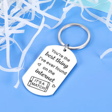 Load image into Gallery viewer, Valentines Gifts for Women Men Funny Keychain for Online Friends BFF Teen Boys Girls Christmas Birthday Online Dating Gifts for Boyfriend Girlfriend Husband Wife 1 Year Anniversary Wedding Couple Gift