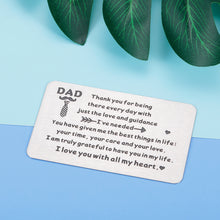 Load image into Gallery viewer, Fathers Day Christmas Gift From Kids Wallet Inserts Card From Daughter Son To Daddy Birthday Wedding Anniversary Valentines Gifts for Step Dad Bonus Papa From Wife Stepson Stepdaughter Thank You Card