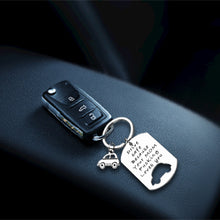 Load image into Gallery viewer, Funny New Driver Gift Drive Safe Your Mom Loves You Keychain for Son Daughter from Mom Dad Stocking Stuffer Trucker BFF 16th Birthday Gift Promise Keyring Valentine for Teens Adult Boys Girls Him Her