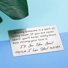 Load image into Gallery viewer, Christmas Birthday Cards for Husband Boyfriend Gifs From Girlfriend Valentine's Day Wallet Insert Card for Women Men Long Distance Relationship Gif for Him Best Friend Anniversary Gif for Wife