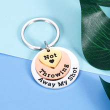 Load image into Gallery viewer, Hamilton Musical Merchandise Jewelry Gift Inspirational Keychain Not Throwing Away My Shot Lyrics Broadway Theater Lover Gift For Women Men Teen Girls Valentines Birthday Graduation Christmas Souvenir