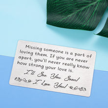 Load image into Gallery viewer, Christmas Birthday Cards for Husband Boyfriend Gifs From Girlfriend Valentine's Day Wallet Insert Card for Women Men Long Distance Relationship Gif for Him Best Friend Anniversary Gif for Wife