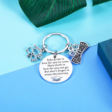 Load image into Gallery viewer, Graduation Inspirational Keychain Gift for Him Her 2021 High School College Graduate Students Class of 2021 Graduation Gift for Teen Girls Boys To My Son Daughter Graduation Birthday Gift From Mom Dad