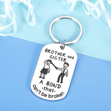 Load image into Gallery viewer, Funny Sister And Brother Keychain Birthday Gift for Sister From Brother Graduation Gift for Brother In Law Gifts From Sister In Law for Little Sister From Big Brother To Little Brother From Big Sister