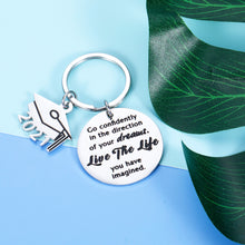 Load image into Gallery viewer, Graduation Inspirational Keepsake for Him Her 2021 Commencement Keychain for Teen Boys Girls Daughter Son Graduation Themed Memento from Mom Dad Congratulations On Graduating Souvenir for Graduates