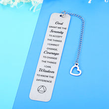 Load image into Gallery viewer, Sobriety Recovery AA Gifts Christian Bookmarks Gifts for Women Men Religious Bible Verse Book Markers Baptism Serenity Prayer After Surgery Cancer Survivor Gifts Christmas Birthday Gifts for Friends