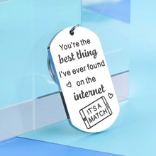Load image into Gallery viewer, Valentines Gifts for Women Men Funny Keychain for Online Friends BFF Teen Boys Girls Christmas Birthday Online Dating Gifts for Boyfriend Girlfriend Husband Wife 1 Year Anniversary Wedding Couple Gift