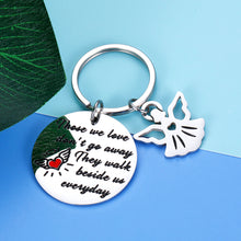 Load image into Gallery viewer, Memorial Gifts Keychain for Loss of Loved One Those We Love Don't Go Away They Walk Beside Us Everyday Remembrance Gifts for Father Mother Grandpa Grandma Keepsake Jewelry