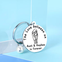 Load image into Gallery viewer, Christmas Gifts For Aunt From Nephew The Love Between An Aunt And Nephew Is Forever Keychain Best Aunt Gifts From Nephew Birthday Gifts From Auntie I Love My Aunt Gifts
