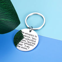 Load image into Gallery viewer, Inspirational Graduation Key Chain Gifts for Women Men Teenage Girls Boys Fate Whispers To The Warrior Birthday Christmas Gifts For BFF Son Daughter Recovery Survivor Encouragement Keychain