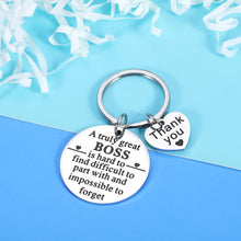 Load image into Gallery viewer, Boss Appreciation Gift Keychain for Women Men Boss Day Christmas Birthday Gift for Boss Lady Leader Retirement Thank You Leaving Going Away Gifts for Supervisor Mentor Coworker PM Leadership gifts