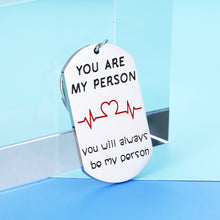 Load image into Gallery viewer, Wedding Anniversary Keychain Gif for Couple Women Men Wife Husband You Are My Person Best Friend Gif for Bff Coworkers Teens Sister Brother Christmas Birthday Valentines Thanksgiving Him Her
