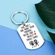 Load image into Gallery viewer, Best Friends Keychains for 2 Funny Friendship Gifts Small Gang Forever Key Chain For BFF Teenage Girls Coworker Bridemaid Sisters Bestie Women Appreciation Birthday Christmas Graduation Gifts Her