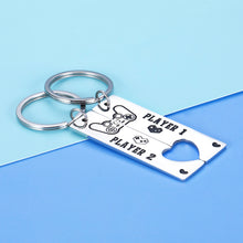 Load image into Gallery viewer, Funny Gamer Couples Keychain Gifts for Boyfriend Girlfriend Matching Gifts for Husband Wife Him Her Valentine Wedding Anniversary Christmas Birthday Gifts To My Man Lover Fiancee Fiance Gifts