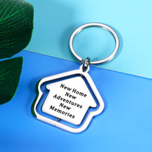 Load image into Gallery viewer, 2022 Housewarming Gifts Turnable House Keychain New Home Keychain for Family Couple Friend New Homeowner Christmas Wedding Gift for Newlyweds Our First Home Jewelry Key Ring New House Ornament