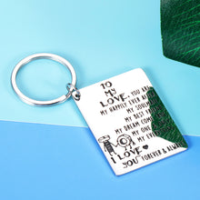Load image into Gallery viewer, Christmas Anniversary Gif for Him Her Love Keychain for Husband Boyfriend Wife Girlfriend Women Men Birthday Jewelry for Lovers Romantic Cute Wedding Valentine Gift for Fiance Fiancee To My Love Gift