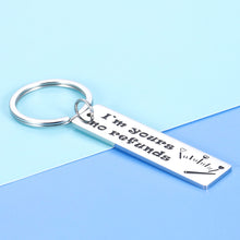 Load image into Gallery viewer, Funny Anniversary Keychain Gifts for Boyfriend Girlfriend Fiancé Fiancée Valentines Day Birthday Christmas Couple Lover Gift for Women Men to My Wife Husband On Wedding Day I Love You Jewelry Keyring