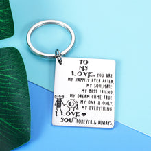 Load image into Gallery viewer, Christmas Anniversary Gif for Him Her Love Keychain for Husband Boyfriend Wife Girlfriend Women Men Birthday Jewelry for Lovers Romantic Cute Wedding Valentine Gift for Fiance Fiancee To My Love Gift